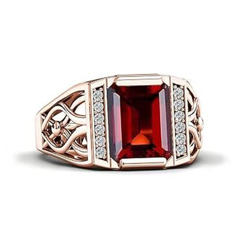 Sterling silver 10K 14K 18K Gold Emerald Cut 4 Carat Mens Gemstone Engagement Ring Promise Ring for Men