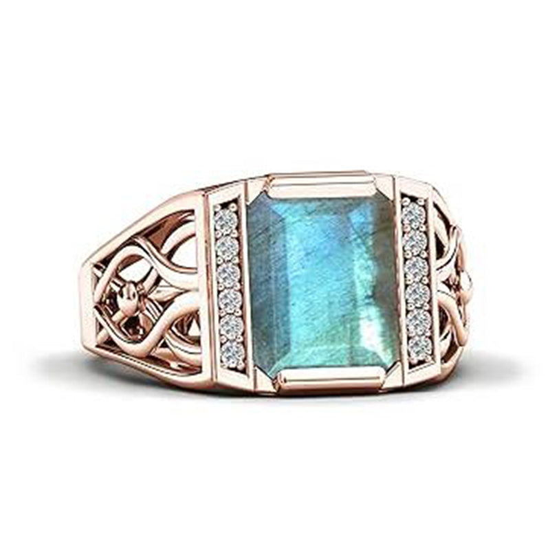 Sterling silver 10K 14K 18K Gold Emerald Cut 4 Carat Mens Gemstone Engagement Ring Promise Ring for Men