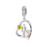 Sterling Silver Father Daughter Mother Daughter Charm Beads