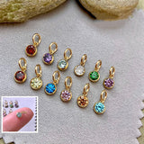 Sterling Silver AAA CZ  Birthstone Charm