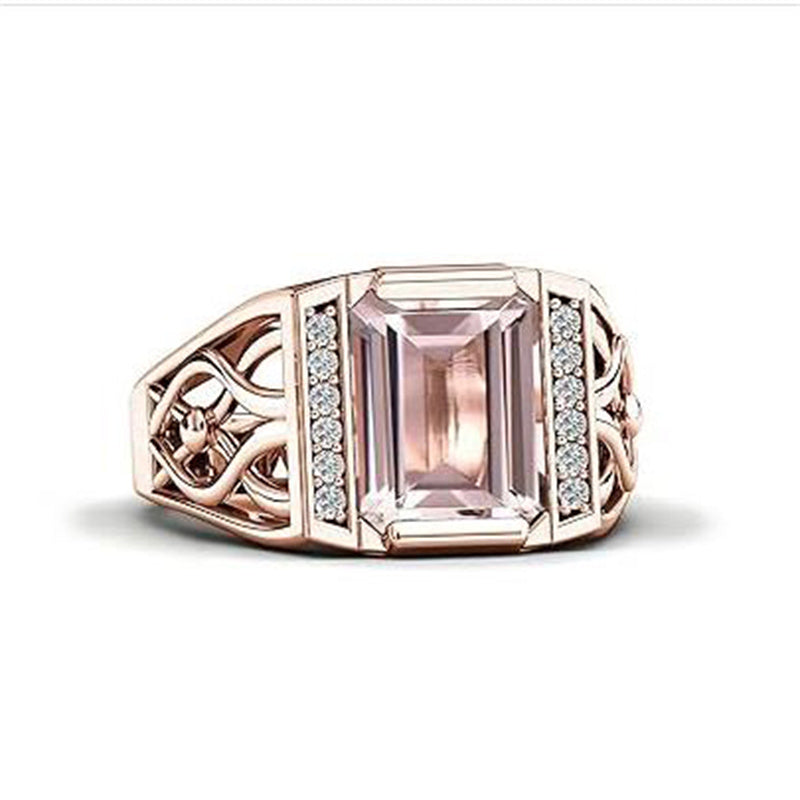 Sterling silver 10K 14K 18K Gold Emerald Cut 4 Carat Mens Gemstone Engagement Ring Promise Ring for Men