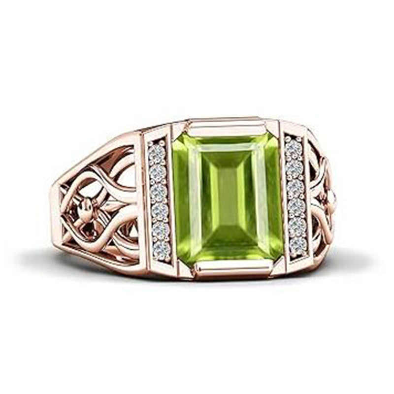 Sterling silver 10K 14K 18K Gold Emerald Cut 4 Carat Mens Gemstone Engagement Ring Promise Ring for Men