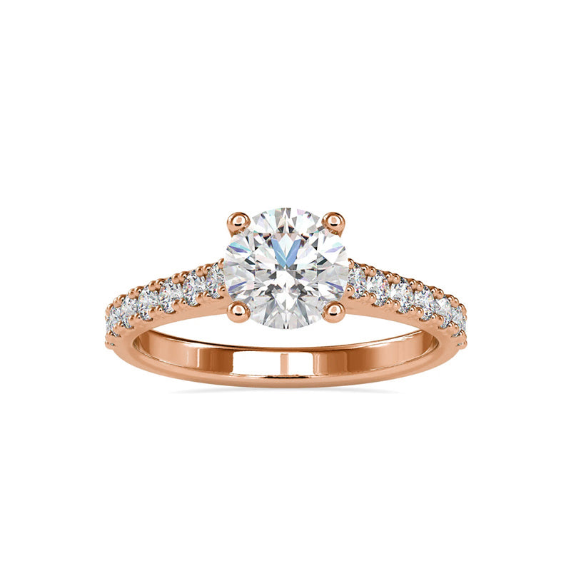 Sterling Silver 10K 14K 18K Gold Personalized Engraved 1ct 6.5mm Moissanite Engagement Wedding Ring