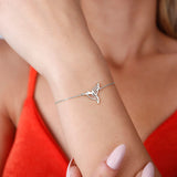 Sterling Silver Personalized Birthstone Hummingbird Bracelet