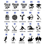 Sterling Silver Personalized Engraved Birthstone Pattern Class Ring Graduation Gift