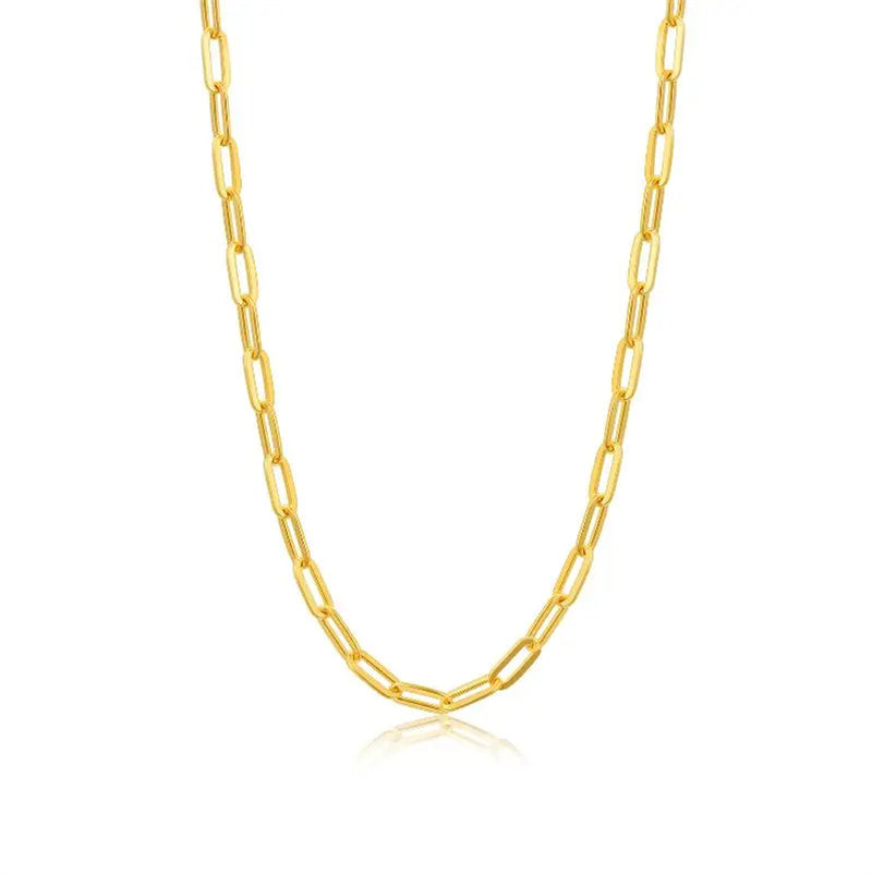 18K Gold Paperclip Chain Necklace
