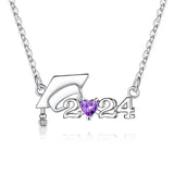 Sterling Sliver  Class of 2024 Graduation Pendant Necklace