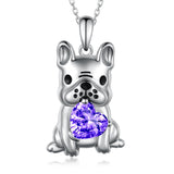 Sterling Silver French Bulldog Pendant Necklace