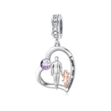 Sterling Silver Father Daughter Mother Daughter Charm Beads