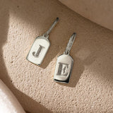 Sterling Silver and 14K Gold Personalized Engraved Initial Charm Pendant Necklace