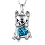 Sterling Silver French Bulldog Pendant Necklace