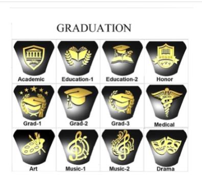 Sterling Silver Personalized High School College Class Ring Graduation Jewelry