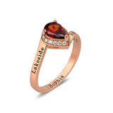 Sterling Silver Personalized Engraved Birthstone Class Rings for Graduation