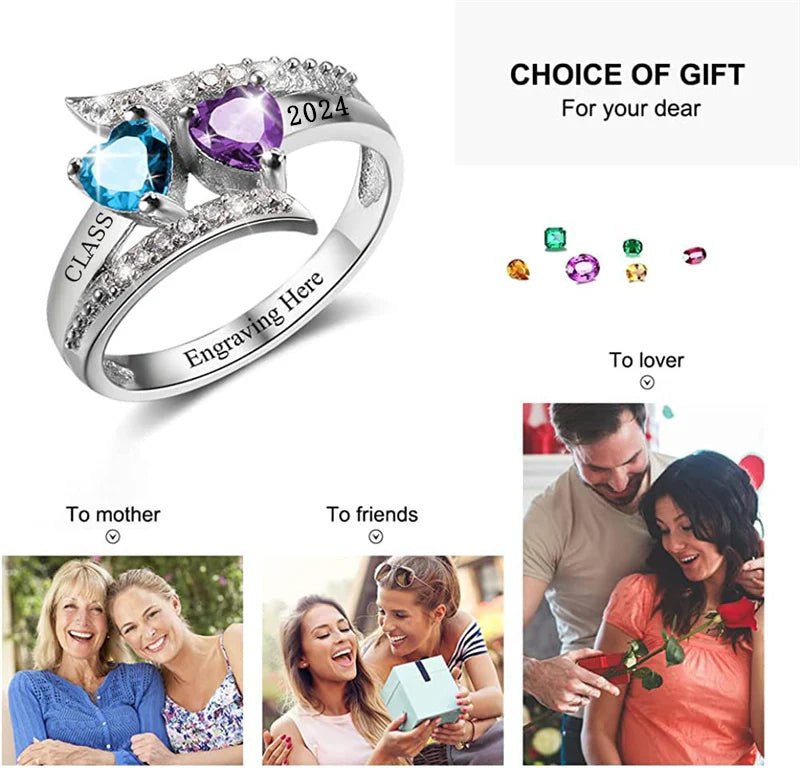 Sterling Silver Personalized Class Graduation Ring