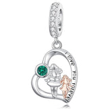 Sterling Silver Father Daughter Mother Daughter Charm Beads