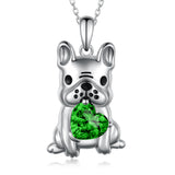 Sterling Silver French Bulldog Pendant Necklace