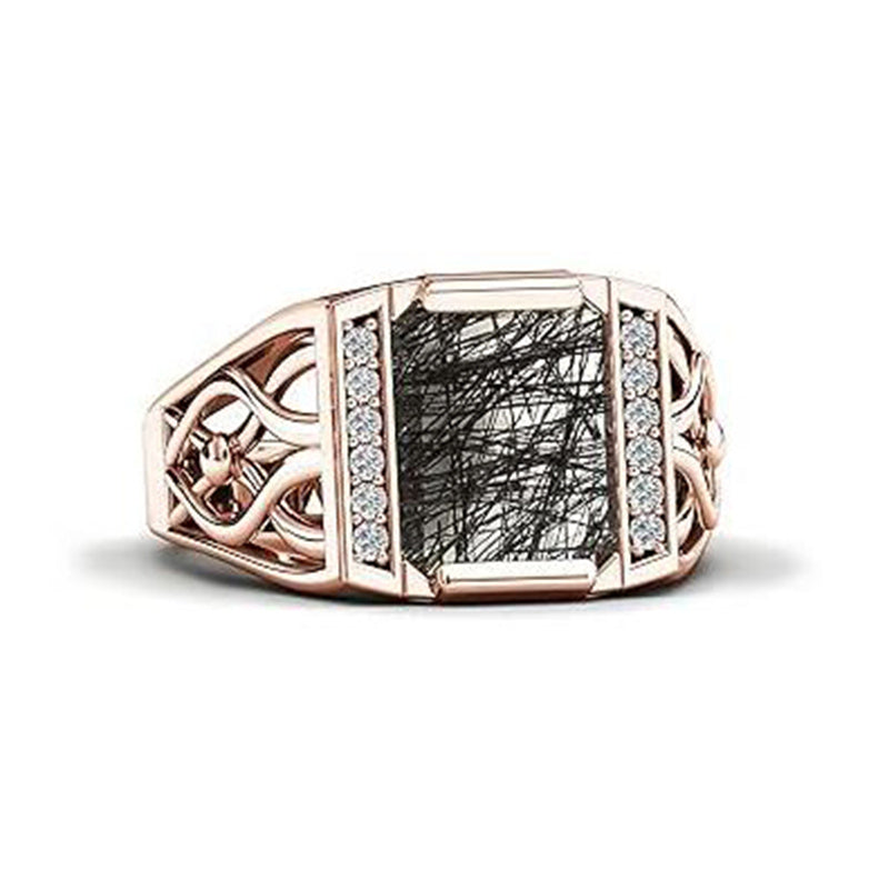 Sterling silver 10K 14K 18K Gold Emerald Cut 4 Carat Mens Gemstone Engagement Ring Promise Ring for Men
