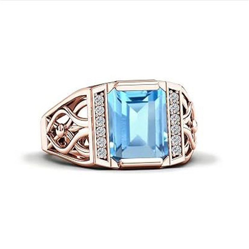 Sterling silver 10K 14K 18K Gold Emerald Cut 4 Carat Mens Gemstone Engagement Ring Promise Ring for Men