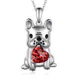 Sterling Silver French Bulldog Pendant Necklace