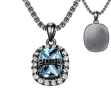 Sterling Silver Oval Personalized Text and Birthstone Class Pendant Necklace Graduation Jewelry