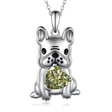 Sterling Silver French Bulldog Pendant Necklace
