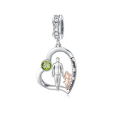 Sterling Silver Father Daughter Mother Daughter Charm Beads