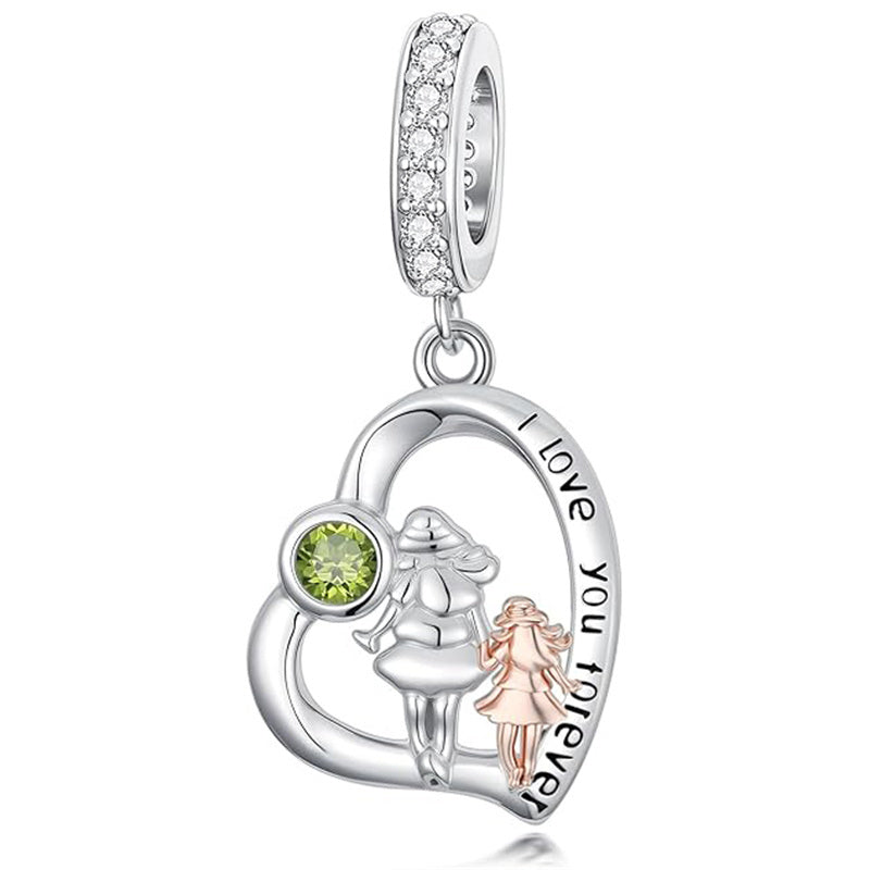 Sterling Silver Father Daughter Mother Daughter Charm Beads