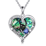 Sterling Silver Birthstone Caduceus & Stethoscope Pendant Necklace