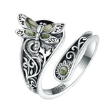 Sterling Silver Oxidized Dragonfly Butterfly Hummingbird Sea Turtle Anchor Cross Tree of Life Sunflower Spoon Ring