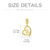 10K Gold 14K Gold 18 K Gold Father Daughter Charm Beads