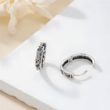 Sterling Silver Vintage Filigree Hoop Earrings