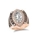 Sterling Silver Personalized  Birthstone Engraved Class Ring