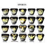 Sterling Silver Personalized Pattern Engraved Birthstone Class Ring for Women