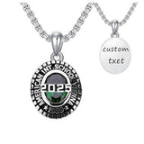 Sterling Silver 2025 Graduation Necklace Personalized Text and Birthstone Class Pendant Necklace