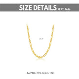 18K Gold Paperclip Chain Necklace