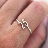 Sterling Silver Personalized Number Ring