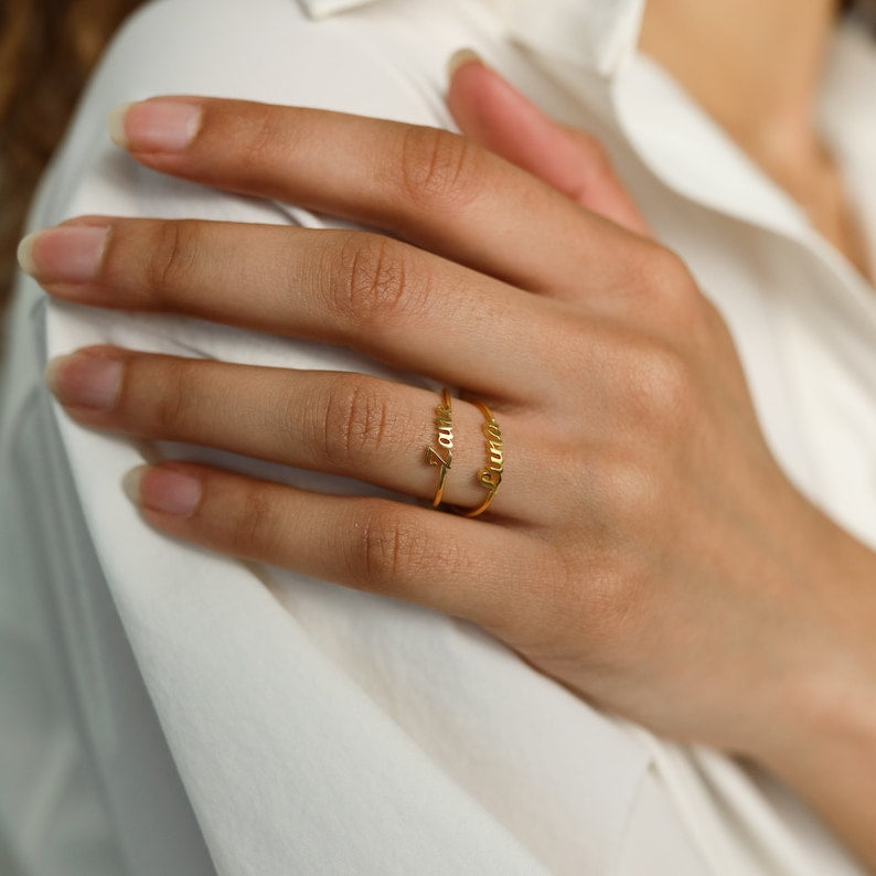 Sterling Silver Personalized Name Ring
