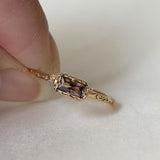 Sterling Silver Natural Moss Agate  Ring with Opal, Blue Topaz, Baguette, and Cubic Zirconia