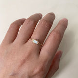 Sterling Silver Natural Moss Agate  Ring with Opal, Blue Topaz, Baguette, and Cubic Zirconia