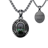 Sterling Silver 2025 Graduation Necklace Personalized Text and Birthstone Class Pendant Necklace