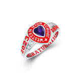 Sterling Silver Personalized Class Ring Graduation Ring for Women