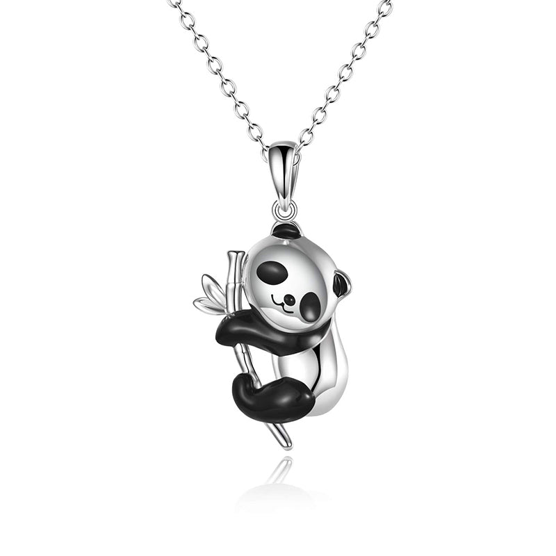 Sterling Silver Panda Pendant Necklace