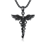 Sterling Silver Caduceus Phoenix RN Pendant Necklace RN Nurse Graduation Gift