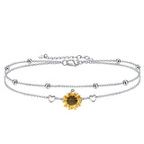Sterling Silver Sunflower Bracelet
