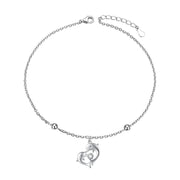 Dolphin AnkletS925 Sterling Silver Adjustable Foot Chain Ankle Bracelet Anklets Jewelry