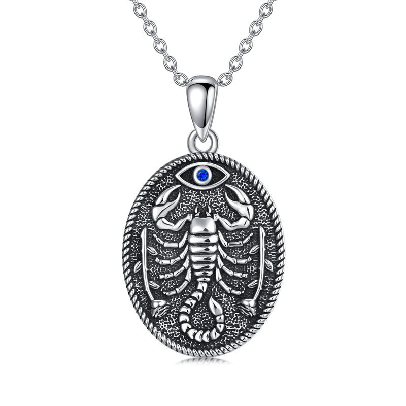 Sterling Silver Scorpion  Pendant Animal Necklace