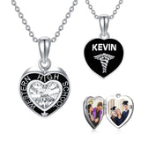 Sterling Silver Personalized Class Pendant Photo Lockets Necklace