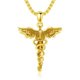 Sterling Silver Caduceus Phoenix RN Pendant Necklace RN Nurse Graduation Gift