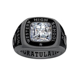 Sterling Silver Personalized Engraved Birthstone 2025 High School College Class Ring