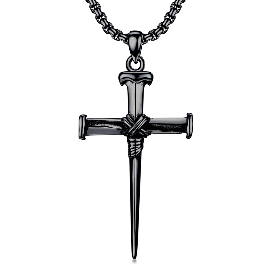 Sterling Silver Crucifix Jesus Pendant Necklace Cross Necklace